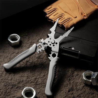Professional Electrician Electrician Wire Stripper & Cable Cutting Crimping Tool Heavy Duty Stainless Steel Pliers Professional Electrician Electrician Wire Stripper & Cable Cutting Crimping Tool Heavy Duty Stainless Steel Pliers