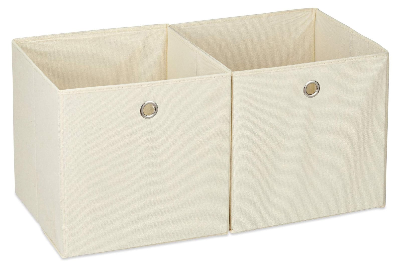 Dripio Set van 2 Inklapbare Opbergboxen van Textiel en Karton, Beige