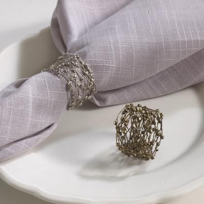Saro Lifestyle Metal Design Napkin Rings (Set of 4)