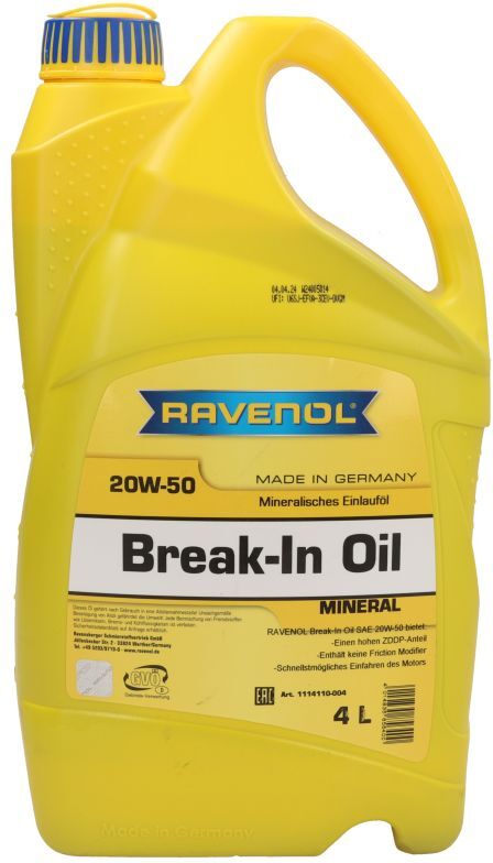 Motoröl RAVENOL 1114110 BREAK-IN OIL 20W50 4L