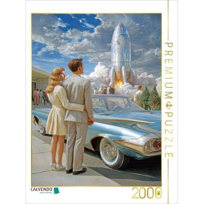 CALVENDO Puzzle Retro-Futurismus | 2000 Teile Lege-Größe 90x67cm Foto-Puzzle für glückliche Stunden