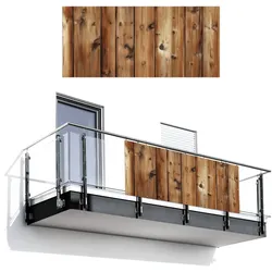 BALKON-SICHTSCHUTZ Holz - Braun Witterungsbeständig 200x90 cm