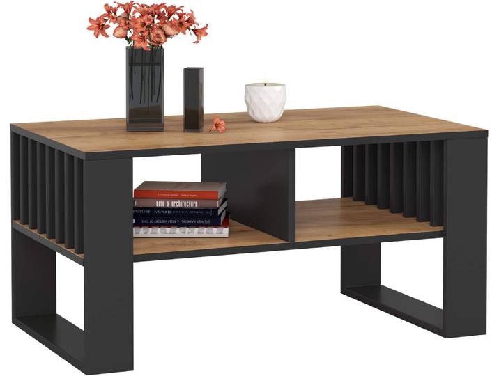Akord Couchtisch Rockford Eiche/Schwarz 92X53X45 Cm