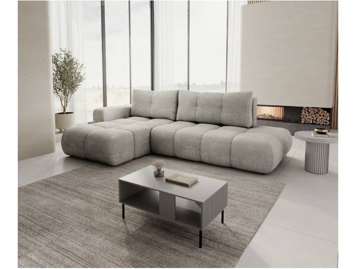 yourhouse24 Ecksofa SOHO, mit Schlaffunktion & Bettkasten, weicher Chenille-Stoff