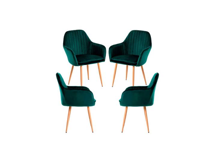 4er Set Stühle Chic - Vert