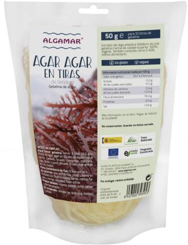 Algamar Agar Agar en Tiras 50 gr