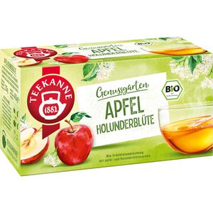 Teekanne Tee Genussgarten Apfel Holunder, BIO, Früchtetee, 40,5 g, 18 Beutel