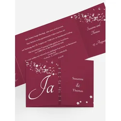 Einladungskarten Hochzeit selbst gestalten mit Spruch und Fotos im Onlinedesigner bei Meine-Kartenmanufaktur.de