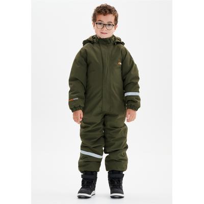 Schneeoverall ZIGZAG "Vally", Mädchen, Gr. 98, EURO-Größen, grün (dunkelgrün), 100% Polyester, lang, Overalls, mit wasser- und winddichter Membran