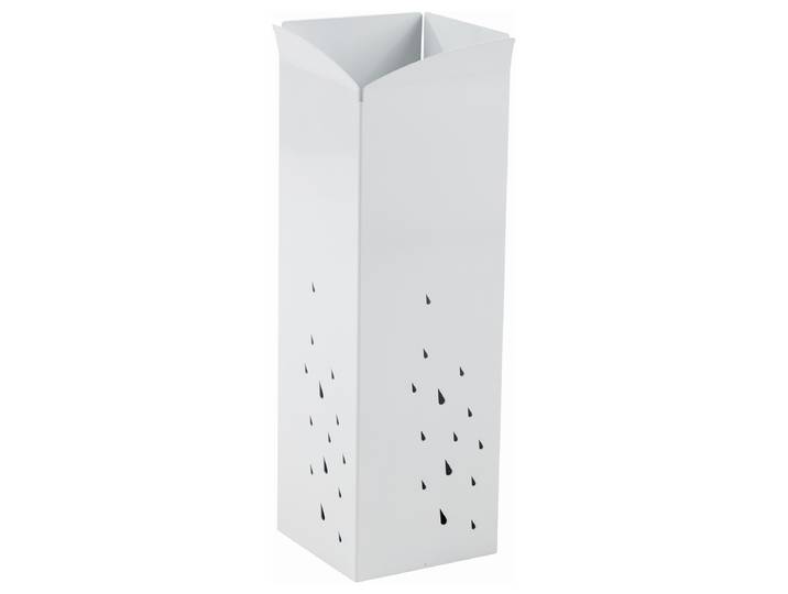 Alba Porte-parapluie Design, carré en métal blanc