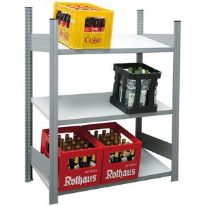Regalwerk Getränkekistenregal BERT, für 9 Kisten, 97,6 x 133 x 50cm (B/H/T), aus Metall / Holz