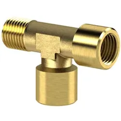 T-Stück, innen/innen/außen, G/R 1/2, SW 21, Messing blank (254.74)