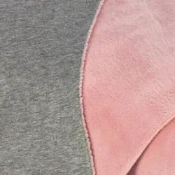 Alpenfleece "Bicolor", grau-melange/rosa