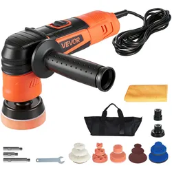 VEVOR Poliermaschine Auto, 30/50/76 mm Rotierender Autopolierer mit 6 Geschwindigkeiten 1000-4500RPM, 600W Schleifmaschinen inkl. Polierpad für Auto, Poliergerät für Wachsen Polieren Kratzerentfernung