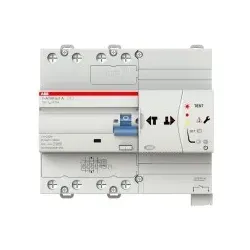 ABB F-ATI4TestA-25/0.03 FI-Schalter, 7 TE, 4P, Typ A, 25A, 30mA, kurzzeitverzögert, FI mit automatischer Prüfung (FI-Test), autom. Test ohne