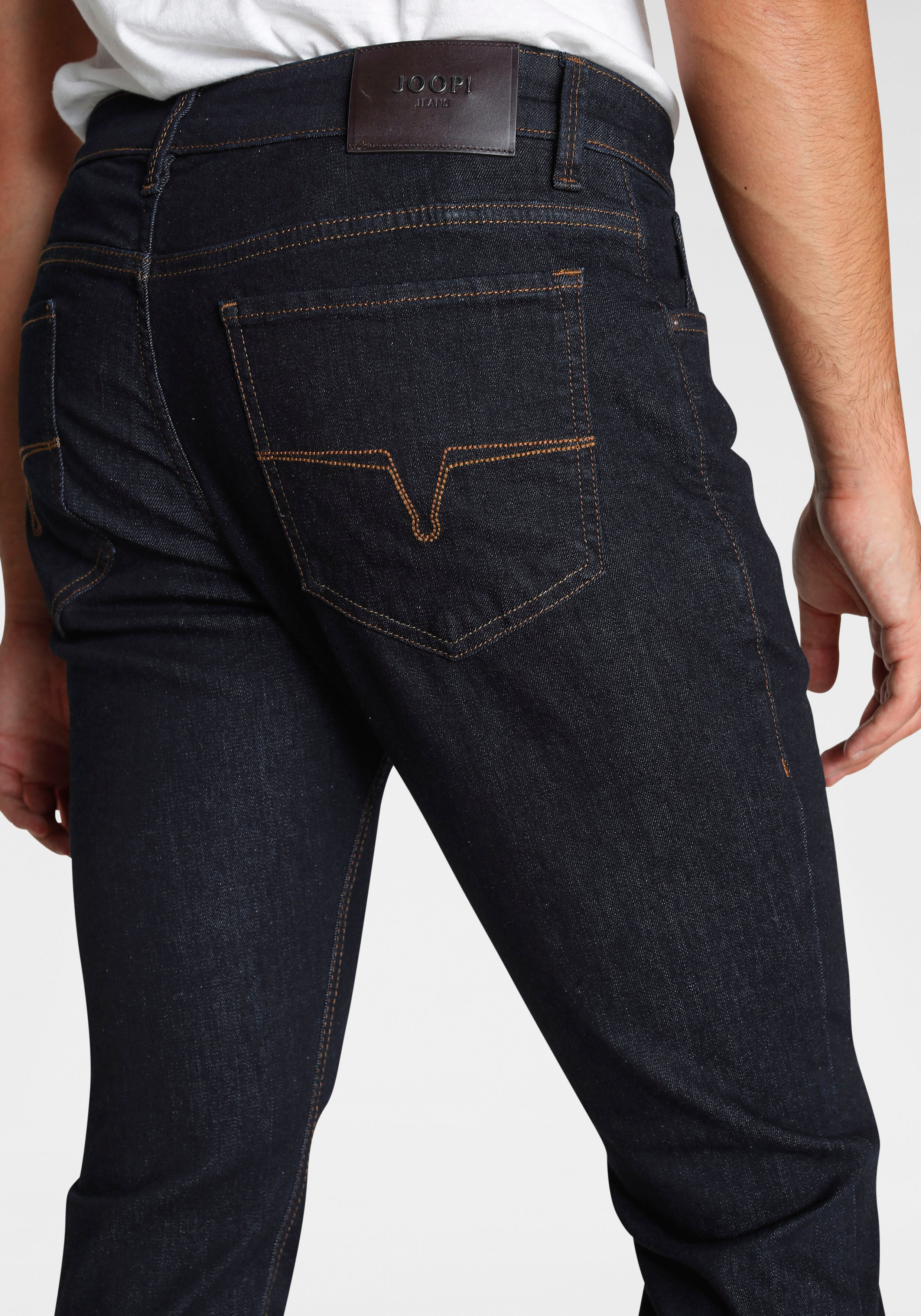 5-Pocket-Jeans JOOP JEANS "Stephen", Herren, Gr. 30, Länge 32, blau (dunkelblau), Jeans, Obermaterial: 82% Baumwolle, 16% Polyester, 2% Elasthan, slim fit lang, Jeans 5-Pocket-Jeans dunkelblau 30, Länge 32