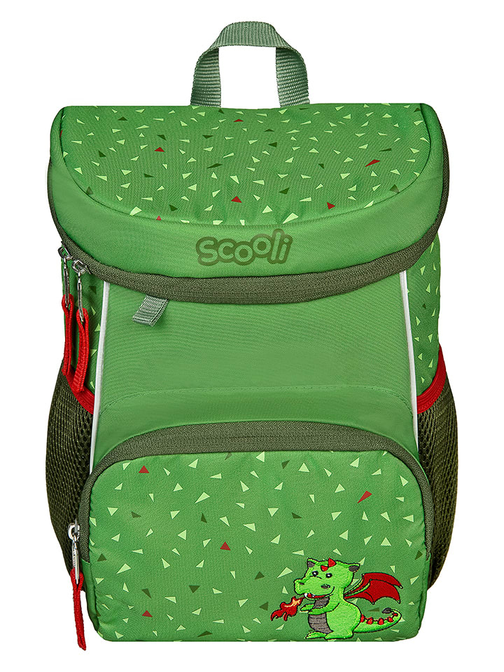 SCOOLI Rucksack "Diego Dragon" in Grün - (B)20 x (H)29 x (T)13 cm - onesize