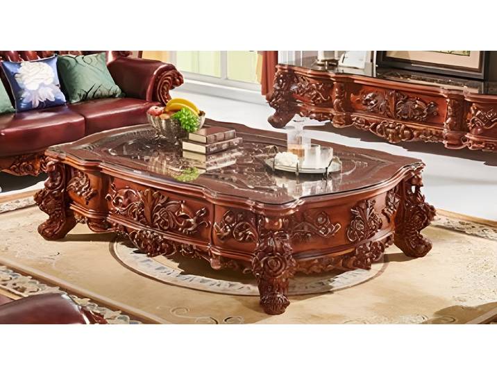 JVmoebel Couchtisch Klassischer Holztisch in dunklem Holzton von JVMoebel (Packung)
