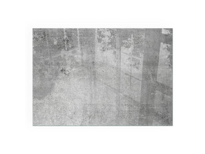 Tulup Kaminbodenplatte 100x70 cm - Rohbetonstruktur, Grau, Glas, Rechteckig, 100x70x0.4 cm, Elektrogeräte, Heizgeräte, Elektrokamine