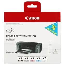 Canon Original PGI-72 Druckerpatronen 5er-Multipack - PBK/GY/PM/PC/CO