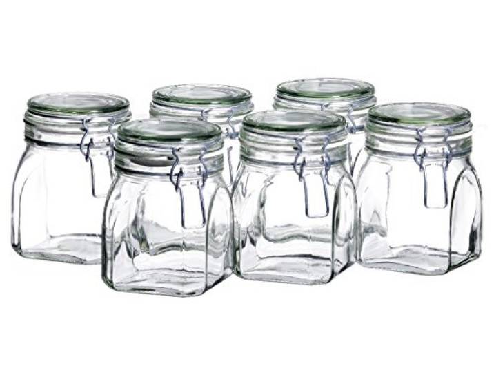 MÄSER Gothika, 6er Set Einmachgläser 750 ml, Vorratsgläser mit Bügelverschluss, Made in Germany