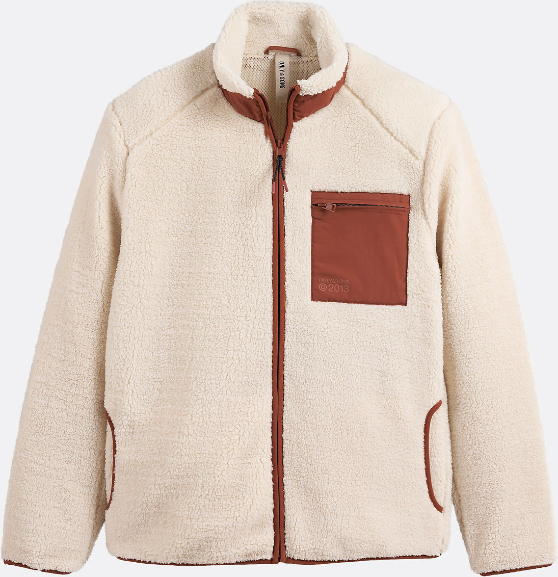 ONLY & SONS Blouson polaire zippé poche poitrine