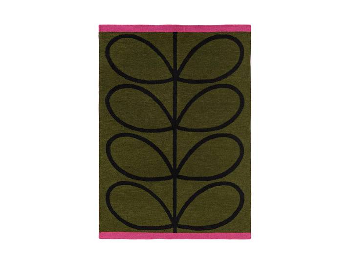 Hochwertiger In-/Outdoor Designer Teppich „Linear Stem“, verschiedene Grössen Olive ORLA KIELY