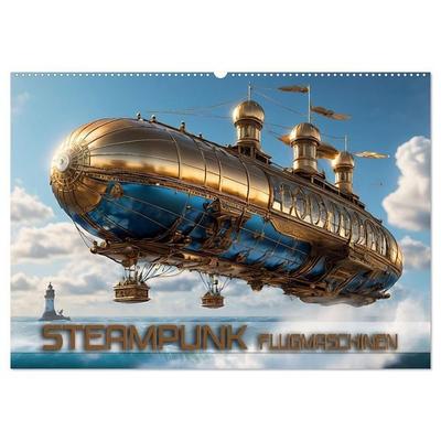 Steampunk Flugmaschinen (Wandkalender 2027 DIN A2 quer), CALVENDO Monatskalender