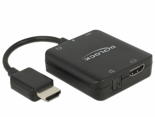 Delock 63276 HDMI Adapter [1x HDMI-Stecker - 1x HDMI-Buchse] Schwarz