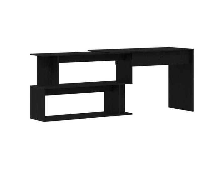 FAF-NEUF* Bureau informatique - noir chêne - 200x50x76 cm - bois d'ingénierie JUIN453018