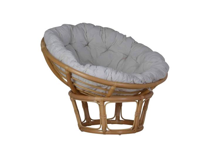 MiaMöbel Sessel 'Papasan' honig, Ø 80 cm Rattan Modern