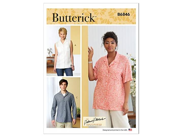 Butterick B6846XN Unisex TOP/Vest XN (XL-XXL-XXXL)