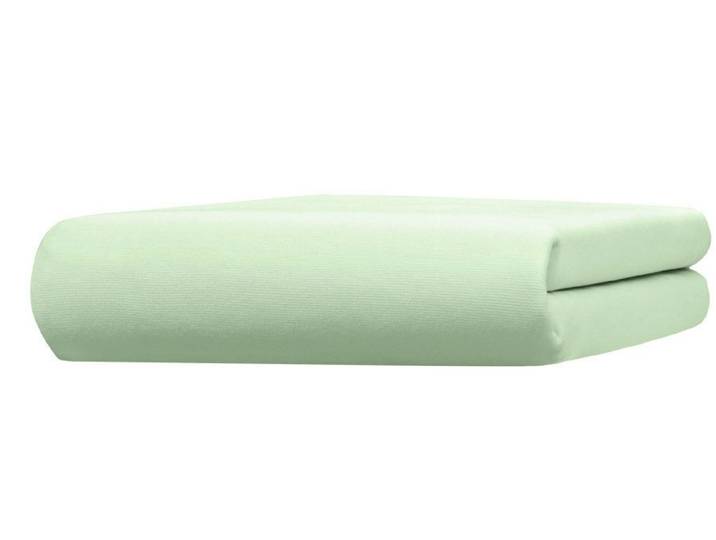 Edel-Jersey-Spannbetttuch von Bellana, Lindgrün, Größe 138 (1x 180–200/ 200 cm), Edel-Jersey Exclusiv