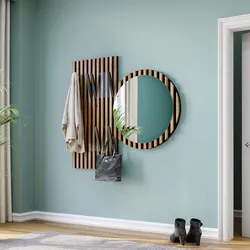 Blackwood »Piaforte Akustik-Edition Round« Massivholz Design-Garderobe Spiegel