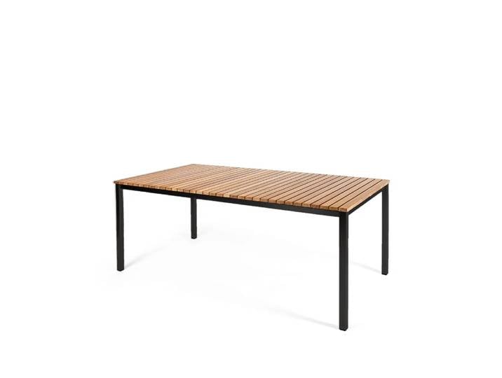 Skargaarden Häringe Esstisch Teak, medium, schwarzes Stahlgestell