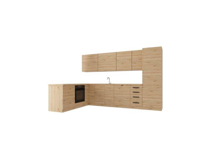 ROYAL24_MARKT Winkelküche K53-G330 - Langen - Perfektes Design für eine unverwechselbare Küche, (Komplett Set), Zeitlos - Exklusiv - Top Qualität.