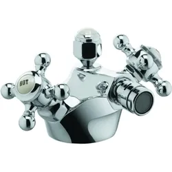 Kludi 1926 Bidet Zweigriff Armatur 512110520 chrom, mit Ablaufgarnitur