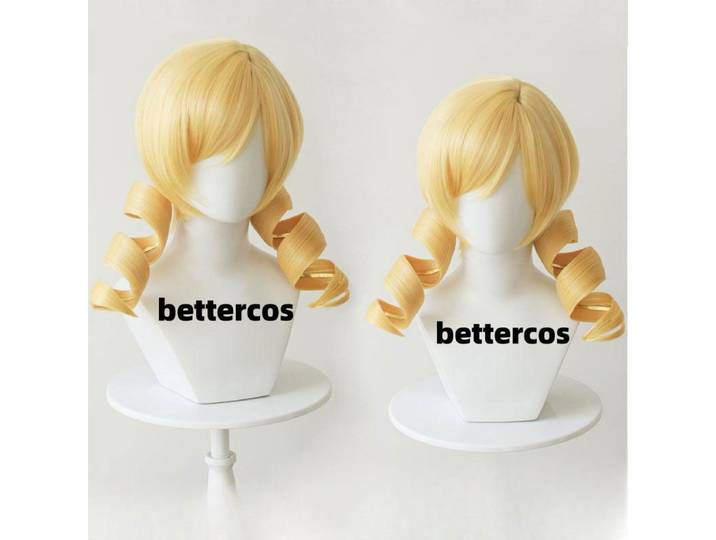 Puella Magi Madoka Magica Tomoe Mami Cosplay perruque Blonde dorée cheveux synthétiques ondulés femmes perruques Costume accessoire de fête