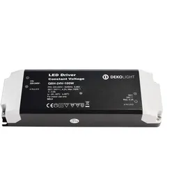 Deko-Light Netzgerät BASIC, CV, Q8H-24-100W, 220-240V AC/50-60Hz, sek. 24V DC / 0-4200mA, schwarz / grau D-862166