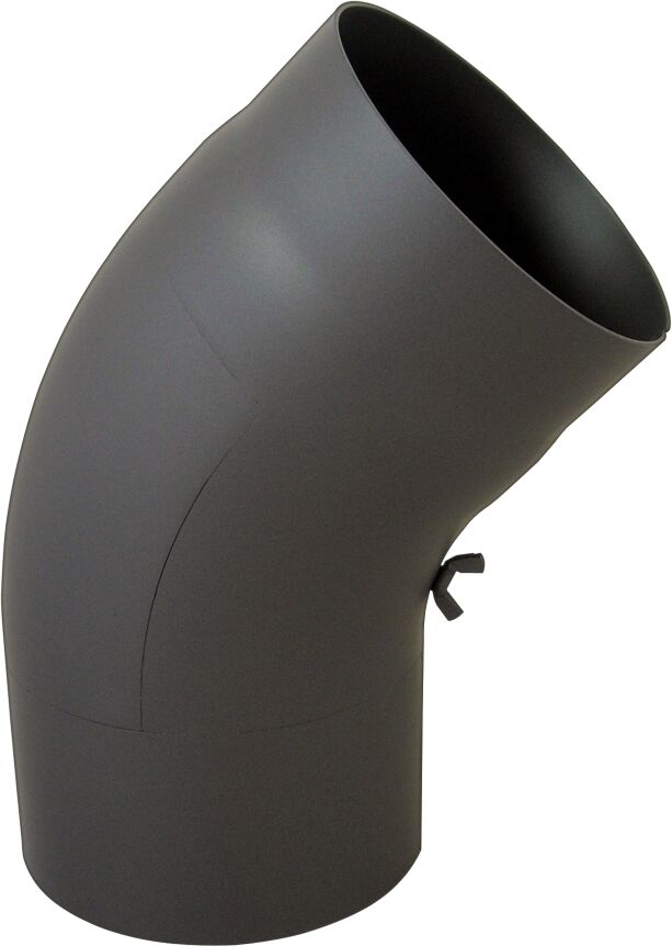 Arc Bertrams 07BG45-150T 45°, Ø 150 x 2 mm, lisse, avec porte, gris fonte