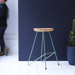 Hocker Barhocker mit grünem Metall demontierbar