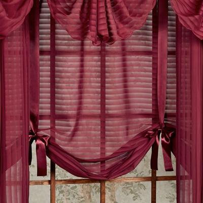 H.c. International, Inc. Nimbus Stripe Tie Up Shade 58 x 63, 58 x 63, Burgundy