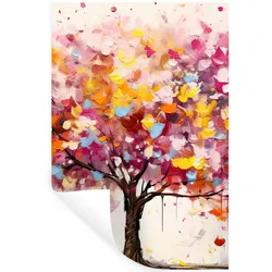 WANDTATTOO Aquarell - Baum - Kunst - Abstrakt Wandbild 40x60 cm