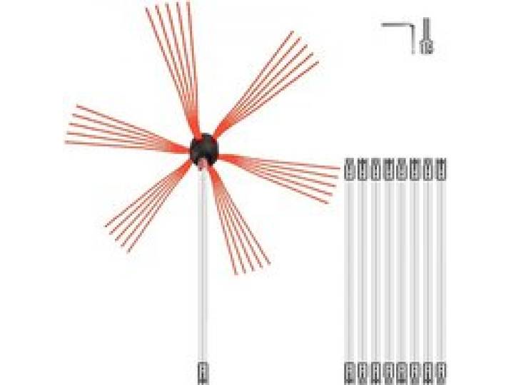 VEVOR Brosse de Cheminée de 9 Mètres Kit de Ramonage En nylon pour Poêle à Pellet pour Nettoyer Cheminées en Métal ou en Brique