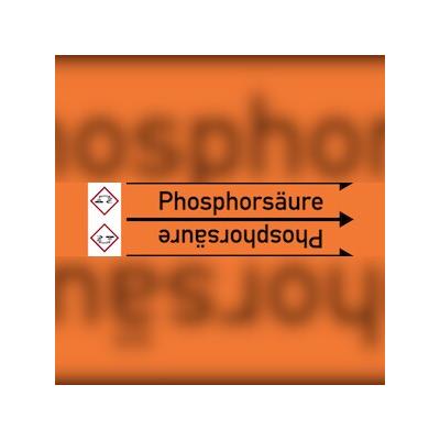 Rohrleitungskennzeichen Phosphorsäure - 33000x90 mm Folie selbstklebend