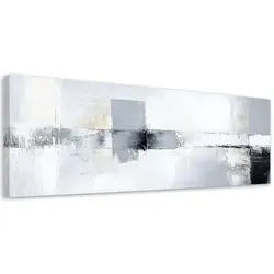 LEINWANDBILD Graue moderne industrielle Abstraktion 150x50cm