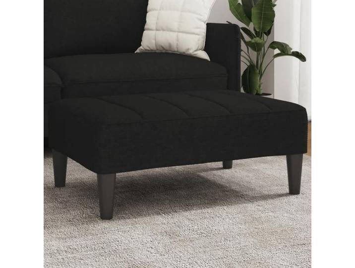 Repose-pied noir 77x55x31 cm tissu 4007382