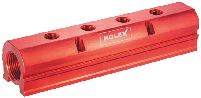HOLEX Bloc de distribution pour raccord pneumatique 1/4 pouce, Type : 4, 080209 4 (080209 4)