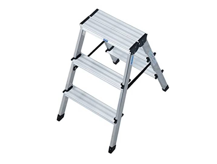 STUFEN-DOPPELLEITER 2X3 STUFEN ALU