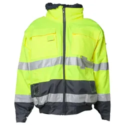 Warnschutz Comfort-Jacke "KONTRAST" - S - gelb/marine